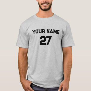 Gepersonaliseerd naamnummer Voorkant Achterkant T-shirt