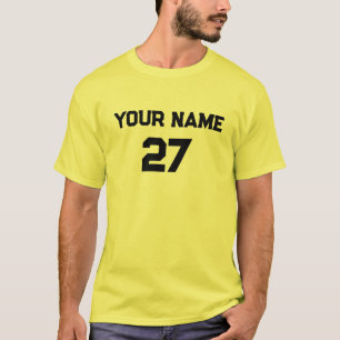 Gepersonaliseerd naamnummer Voorkant Achterkant T-shirt