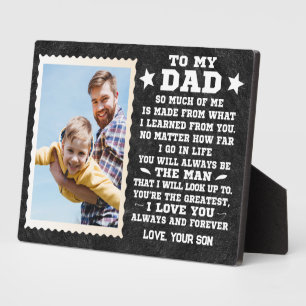 Gepersonaliseerd naar mijn vader aangepaste naam & fotoplaat