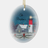 Gepersonaliseerd Nauset Ceramic Lighthouse Ornamen Keramisch Ornament (Rechts)