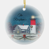 Gepersonaliseerd Nauset Ceramic Lighthouse Ornamen Keramisch Ornament (Voorkant)