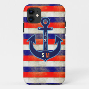 gepersonaliseerd nautisch anker iPhone 11 hoesje