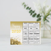 Gepersonaliseerd Nieuwjaar 2020 Briefkaart (Staand voorkant)