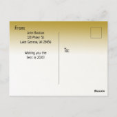 Gepersonaliseerd Nieuwjaar 2020 Briefkaart (Achterkant)