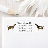 Gepersonaliseerd Nigerian Dwarf Dairy Goat Address Etiket (Insitu)