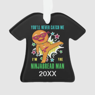 Gepersonaliseerd Ninjabread Man U zult me nooit va Ornament