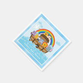 Gepersonaliseerd Noah's Ark Baby shower Paper Napk Servet (Hoek)