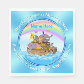 Gepersonaliseerd, Noah's Ark servetten, Noah's Ark Servet (Voorkant)