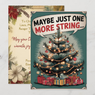 Gepersonaliseerd Nog Een Snaar Grappig  Feestdagenkaart