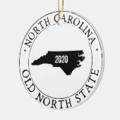 Gepersonaliseerd North Carolina Ornament (Links)