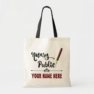 Gepersonaliseerd Notarische openbare Bourgogne Ink Tote Bag