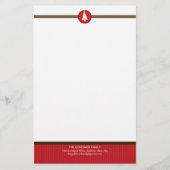 GEPERSONALISEERD NOTEPAPER:: Stripedstitch 5 Briefpapier (Voorkant)