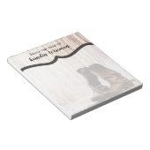 Gepersonaliseerd Notitieblok Boots Country Rustic (Schuin)