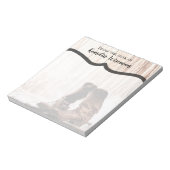Gepersonaliseerd Notitieblok Boots Country Rustic (Gedraaid)