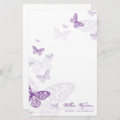 GEPERSONALISEERD NOTITIEBLOK:: Butterflies 3P Briefpapier (Voorkant / Achterkant)