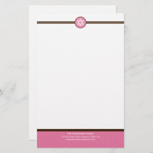 GEPERSONALISEERD NOTITIEBLOK:: Stripedstitch 3 Briefpapier (Voorkant / Achterkant)