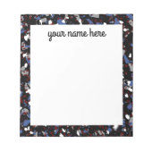 Gepersonaliseerd Notitieblok van de Zwarte Terrazz (Voorkant)