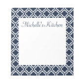 Gepersonaliseerd Notitieblok van Navy Kitchen (Voorkant)