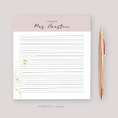 Gepersonaliseerd Notitieblok voor Docent met Bloem