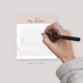 Gepersonaliseerd Notitieblok voor Docent met Bloem