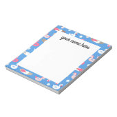 Gepersonaliseerd Notitieblok voor zwemmers en pool (Gedraaid)