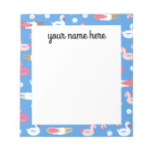 Gepersonaliseerd Notitieblok voor zwemmers en pool (Voorkant)