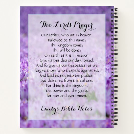 Gepersonaliseerd Notitieboek dat het Onze Vader be (Achterkant)