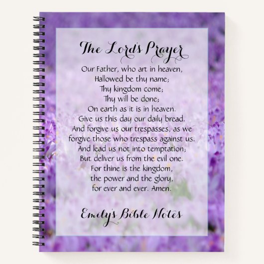 Gepersonaliseerd Notitieboek dat het Onze Vader be (Voorkant)