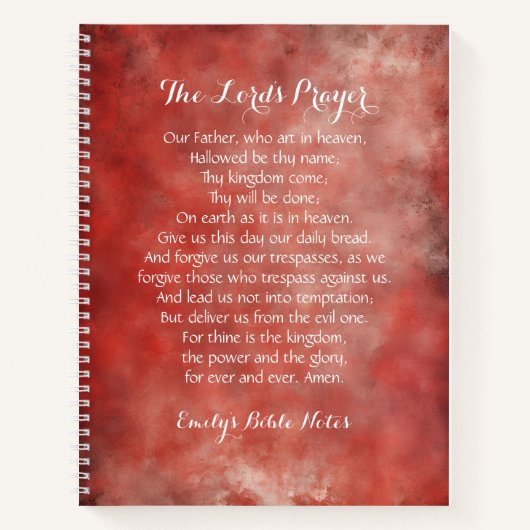 Gepersonaliseerd Notitieboek dat het Onze Vader be (Voorkant)