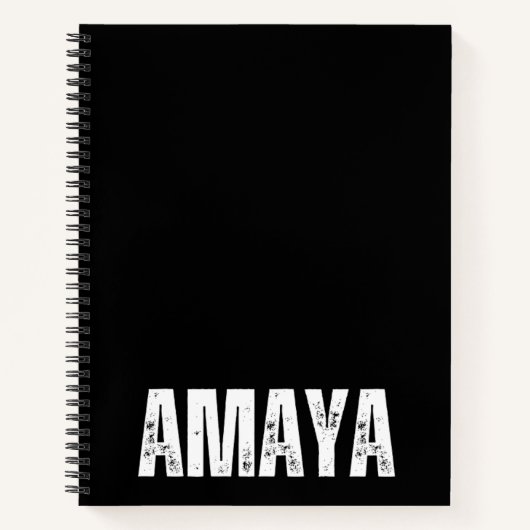 Gepersonaliseerd Notitieboek met Amaya (Voorkant)