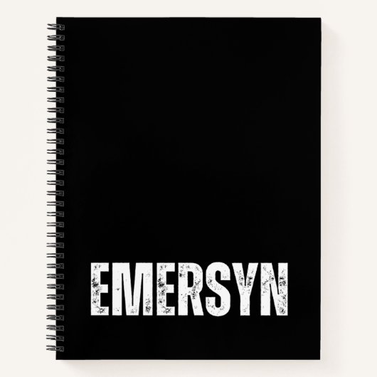 Gepersonaliseerd Notitieboek met Emersyn (Voorkant)