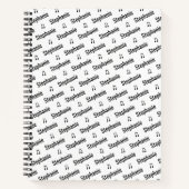 Gepersonaliseerd Notitieboek met naam en muzieknot (Voorkant)