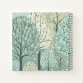 Gepersonaliseerd Notitieboek - Pastel Green Forest (Achterkant)