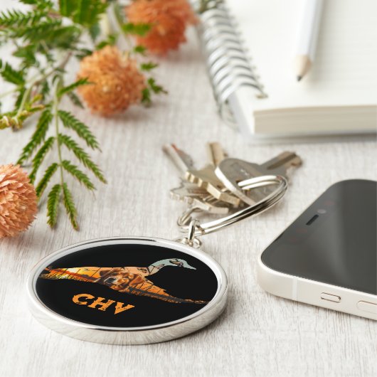 Gepersonaliseerd Nova Scotia Duck Toller Sleutelha Sleutelhanger (Zijkant)