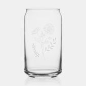 Gepersonaliseerd november Geboorte Bloem Chrysanth Blikvorm Glas (Achterkant)