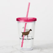 Gepersonaliseerd Oberhasli Dairy Goat Acryl Drinkbeker (Achterkant)