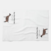 Gepersonaliseerd Oberhasli Dairy Goat Theedoek (Horizontaal)
