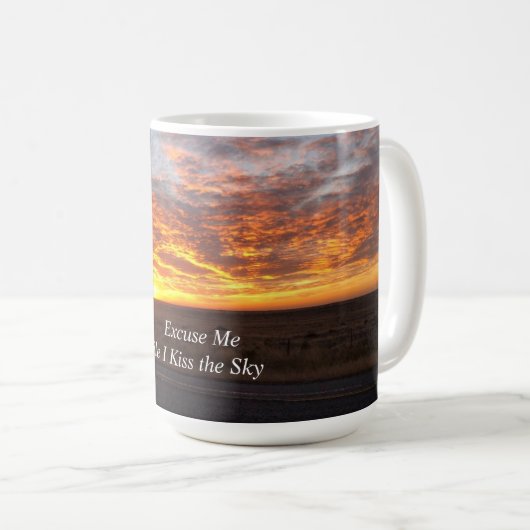 Gepersonaliseerd ochtendzonsopgang vangen koffie M Koffiemok (Voorkant rechts)