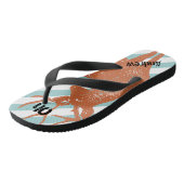 Gepersonaliseerd Oh Deer Sun Stripes Patroon Teenslippers (Schuin)