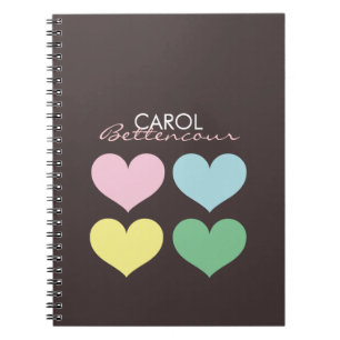 Gepersonaliseerd Oh zo mooi Modern Hearts Notitieboek