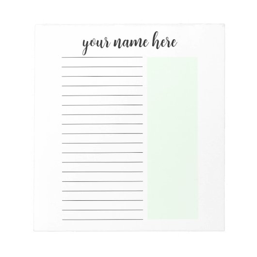 Gepersonaliseerd om de Blocnote van de Lijst te do (Voorkant)