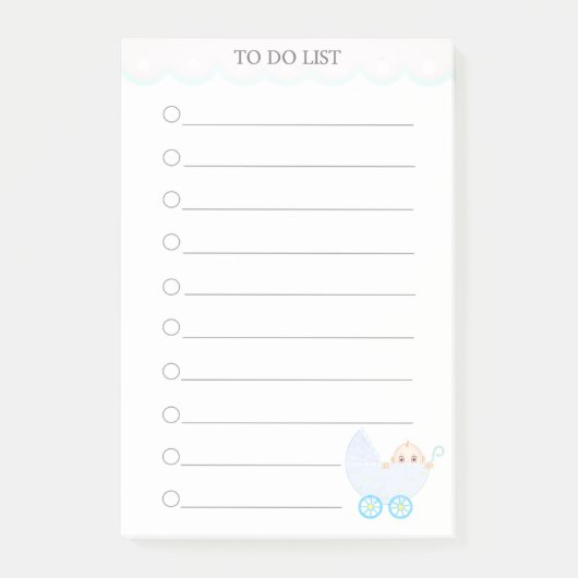 Gepersonaliseerd om Lijst & Baby Stroller Post-it Post-it® Notes (Voorkant)