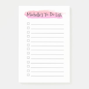 Gepersonaliseerd om lijst checklist waterverf te d post-it® notes
