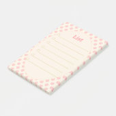 Gepersonaliseerd om lijst en Roze Stippen te doen Post-it® Notes (Schuin)