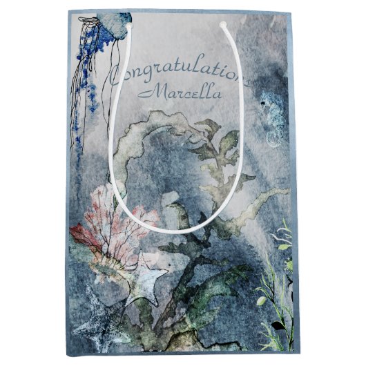 Gepersonaliseerd onder de kust van de Zee Medium Cadeauzakje (Voorkant)