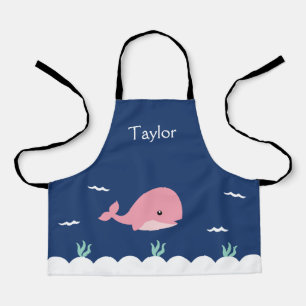 Gepersonaliseerd onder het Zee walvis Kinder Apron Schort