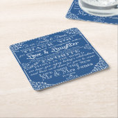 gepersonaliseerd onderzetter voor de bruiloft van  (Schuin)