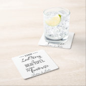 gepersonaliseerd onderzetter voor de bruiloft van  (Insitu)