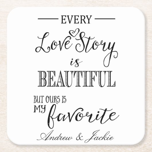 gepersonaliseerd onderzetter voor de bruiloft van  (Voorkant)