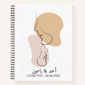 Gepersonaliseerd, One Line, Liefde, Boho, Arabisch Notitieboek (Voorkant)